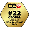 CEO Magazine Badge Top 22 Online MBA
