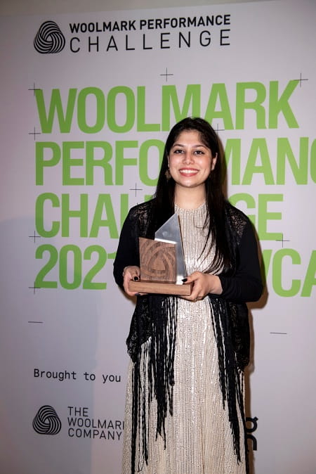 Pearl Academy's Bachelor of Design student Harleen Kaur recently won the Woolmark Performance Challenge 2021.