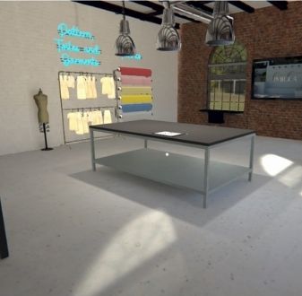 Fashion work placement in a virtual space