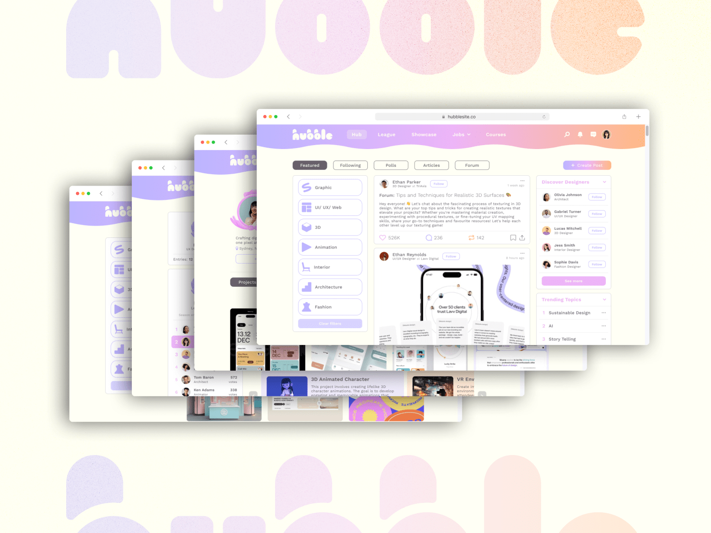 Hubble website mockup
