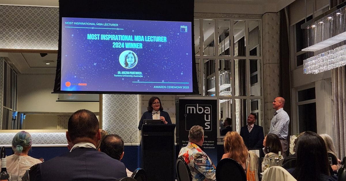 2024 MBAus Most Inspirational MBA Lecturer speech
