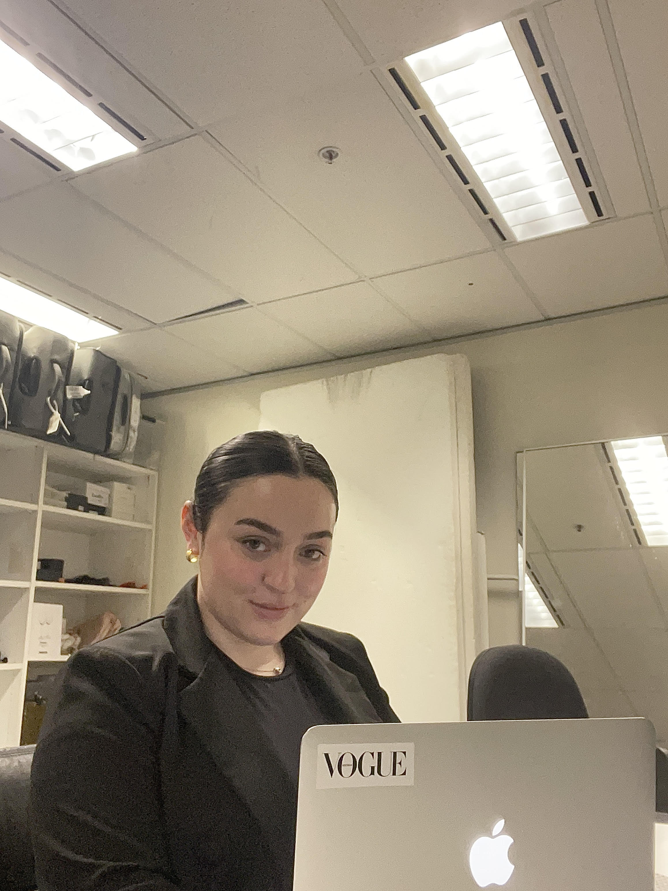 Holly Villagra interning at Vogue Australia