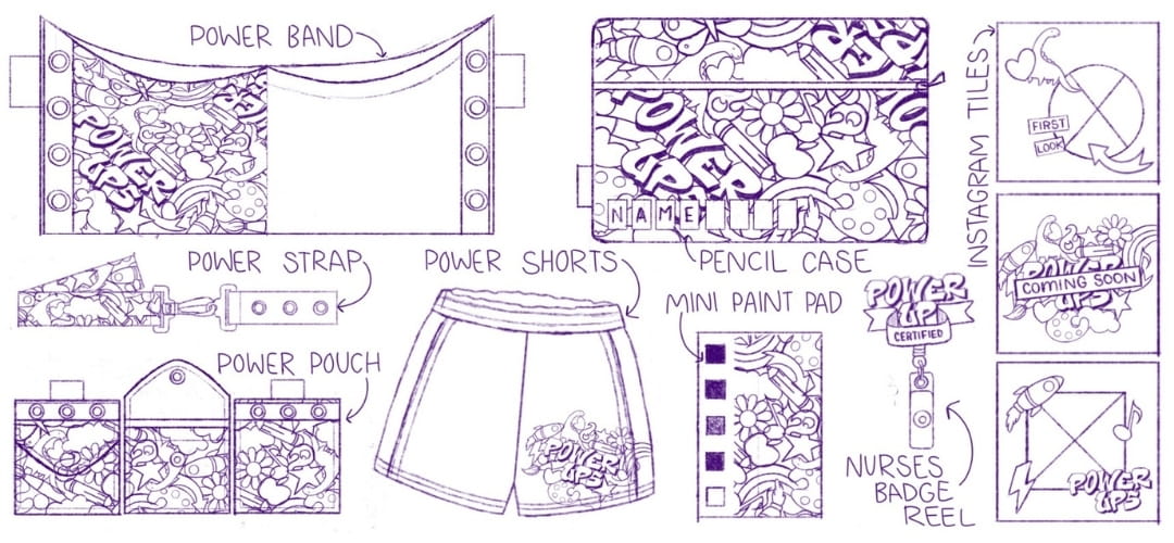 Supertee garment design sketch