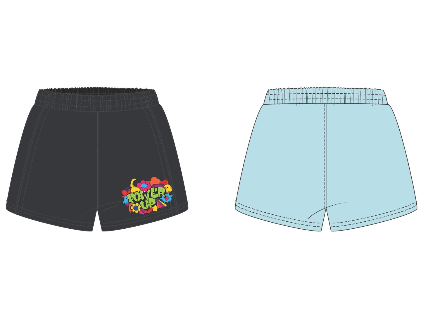 Supertee shorts design concept