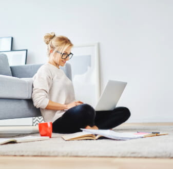 Student creating a career map