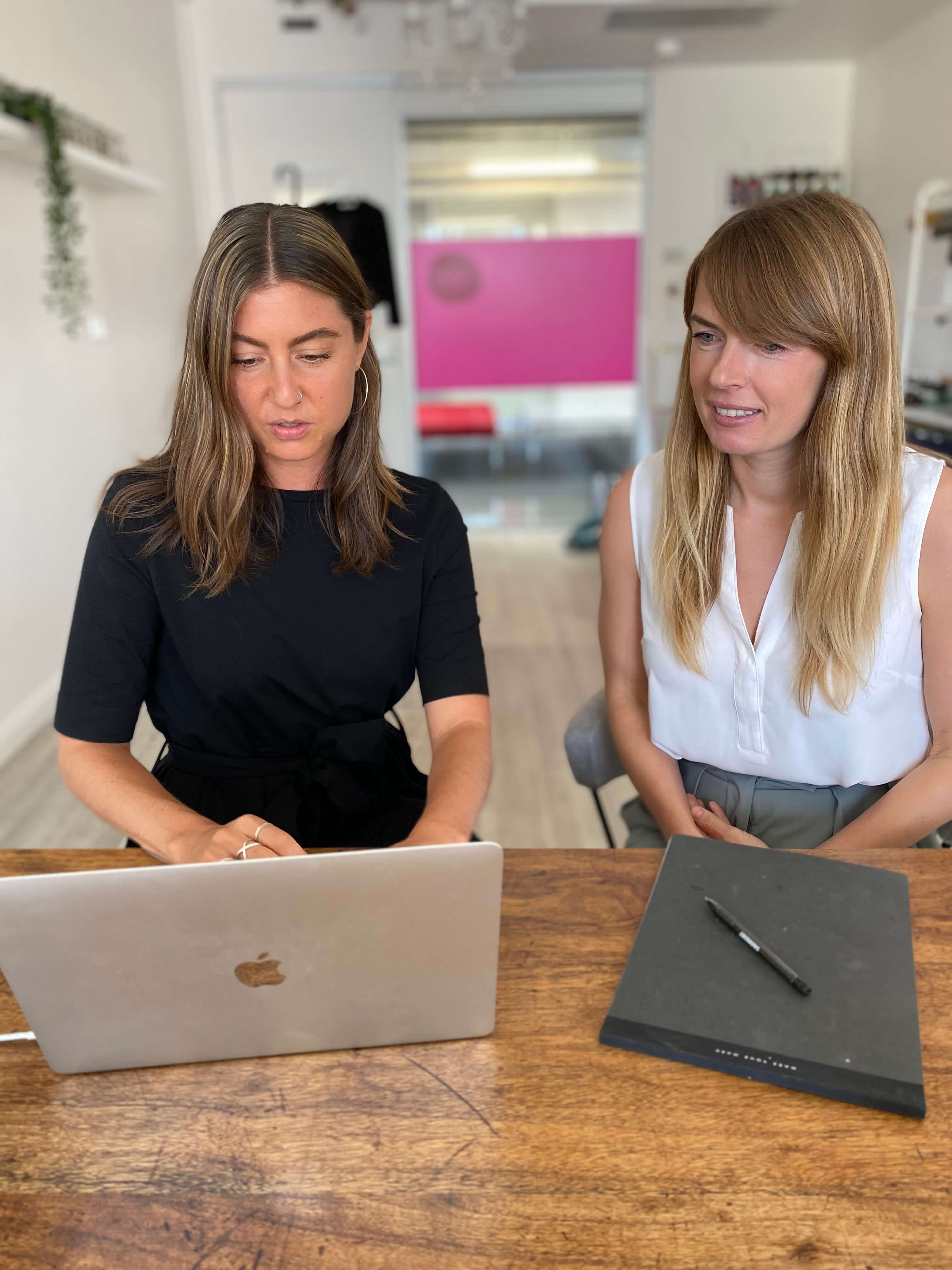 Jaclyn and Book at laptop