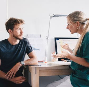Naturopathy consultation patient