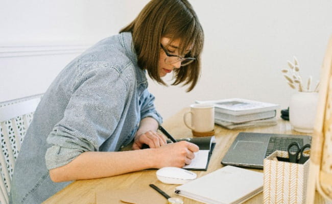 HSC student studying for exam