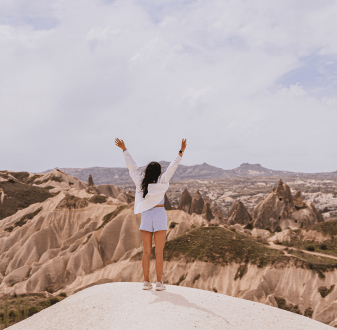 Gap year student on holiday