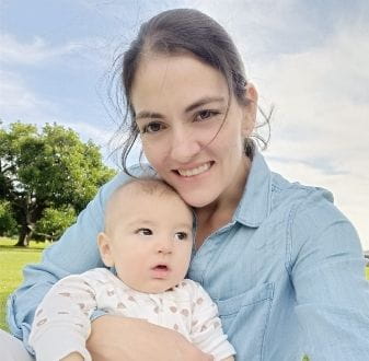 Naturopathy student Alejandra and her child