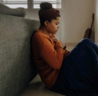 Woman experiencing distress