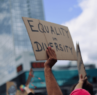 Sign saying Equality in Diversity | Research that Matters | Episode 9 | Torrens Uni | Large