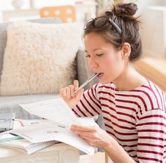 Student is learning tips on saving money