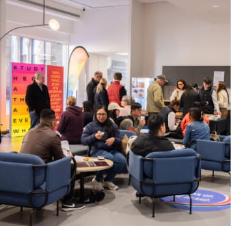 Students enjoying Open Day