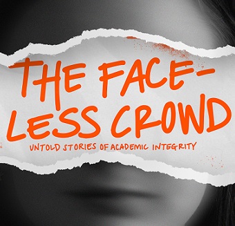 The Face-Less Crowd is a student-led exhibition about Academic Integrity at Torrens University