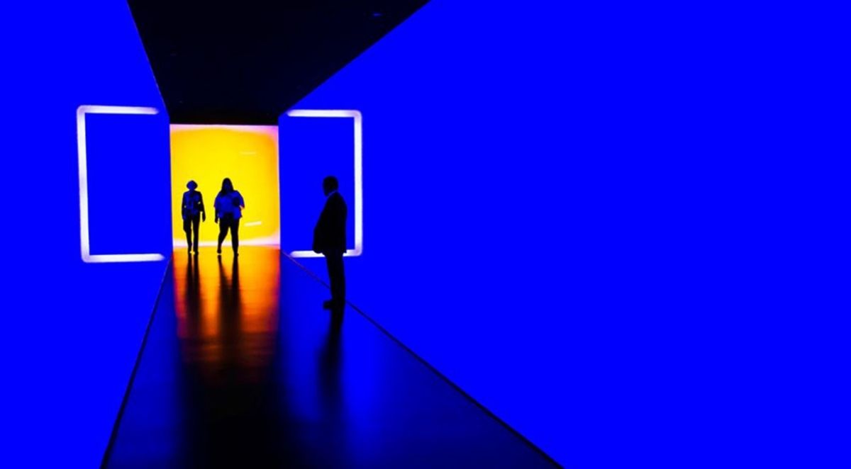 light exhibition blue