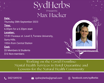 SydHerbs Presents Max Hacker| Torrens University