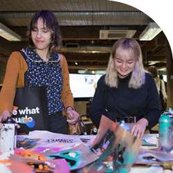 Torrens University Australia Events | Design Open Day | Girls enjoying art activity