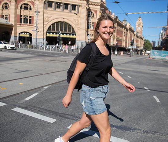 Student studying abroad