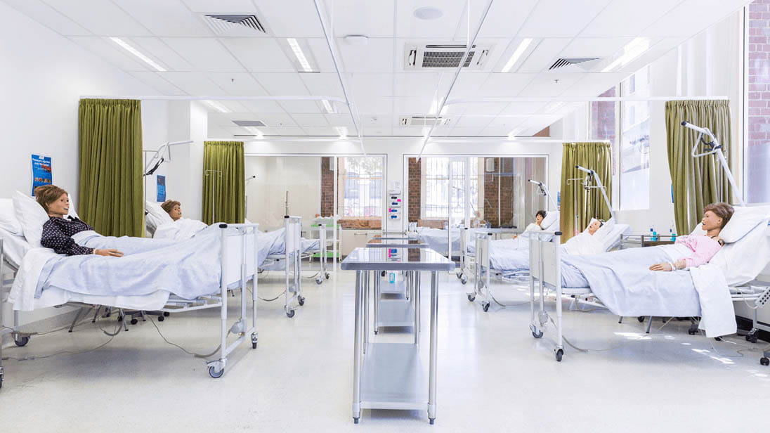 nursing lab with mannequins