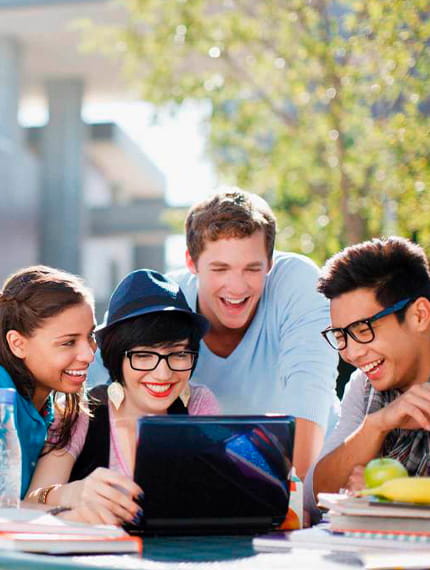 Group looking at university entry pathways