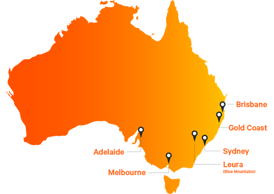map-australia-with-our-campus-locations-Adelaide-Melbourne-Leura-Blue-Mountains-Sydney-Brisbane