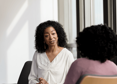 Counselling session women talking 