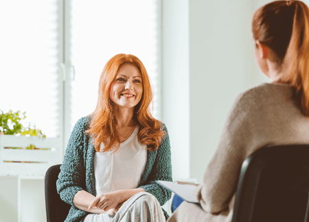 Counselling session women speaking