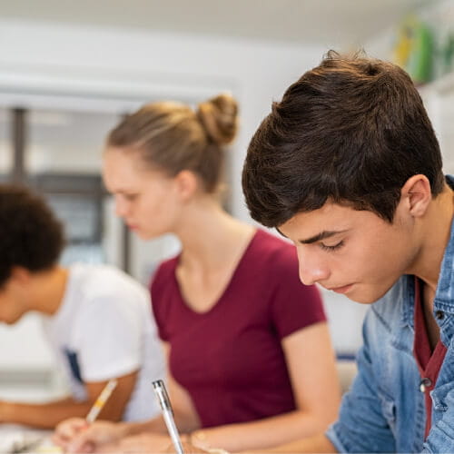 High school students looking at Tertiary Admissions Centre
