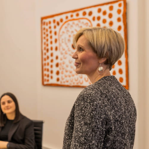 Woman talking about changing careers