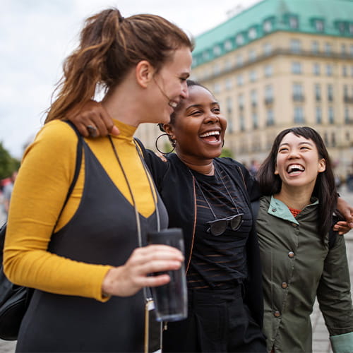 Torrens University international students laughing