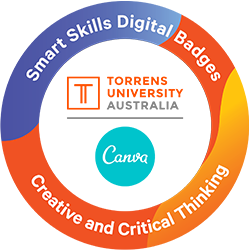 Digital Badges | Creative Critical Thinking | Canva | Torrens University